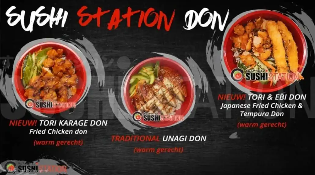 Bestel onze Donburi's bij Sushi Station Nieuwegein